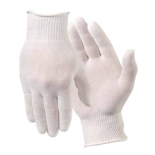 Reusable Knitted Full Finger Nylon Glove Liner (M089)